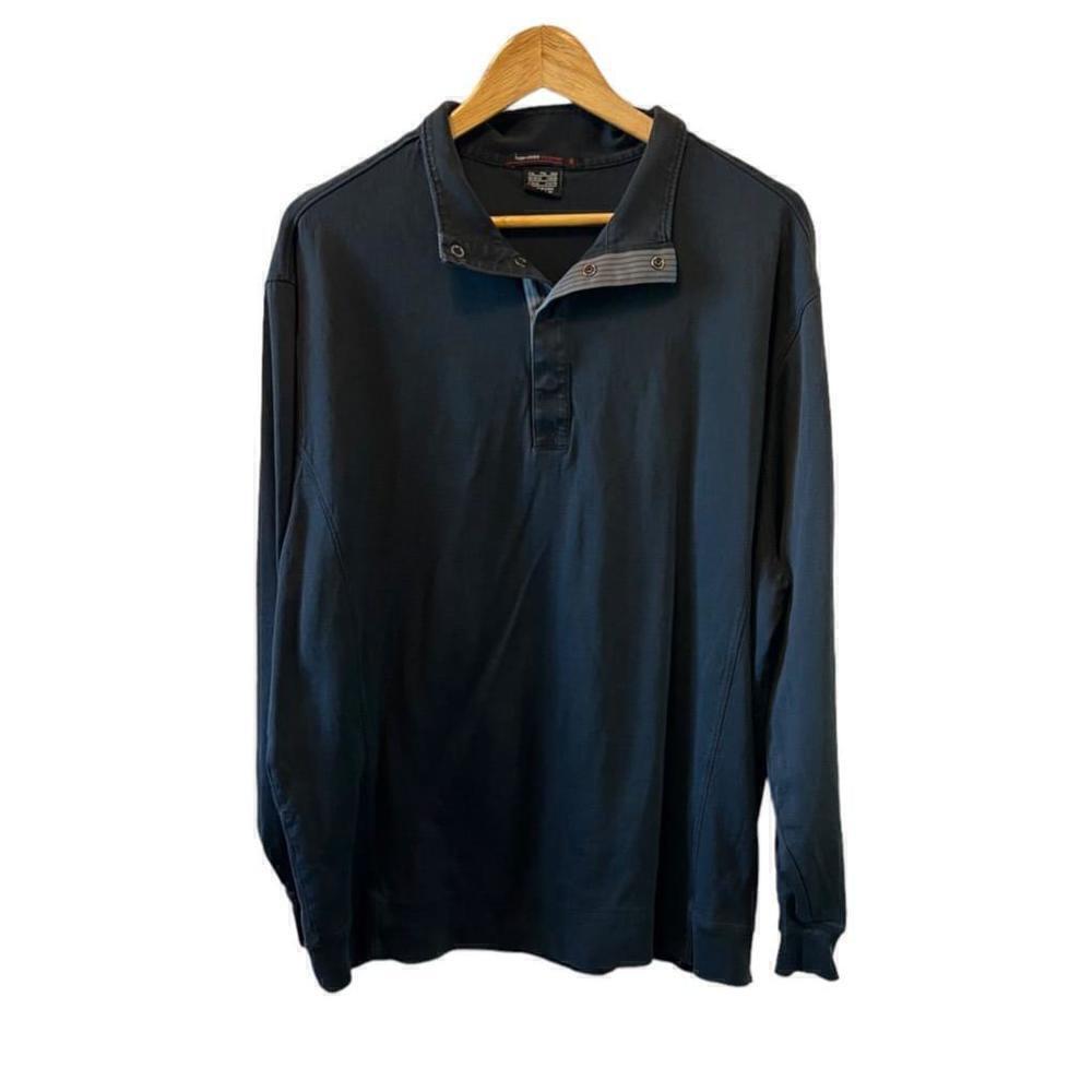 MENS TIGER WOODS Black Long Sleeve Collared Polo Shirt XXL